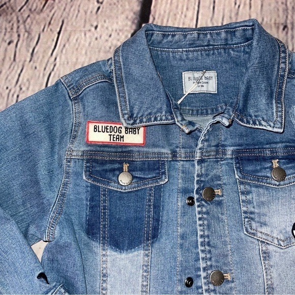 Blue dog denim jacket size 6-7 - Picture 3 of 5